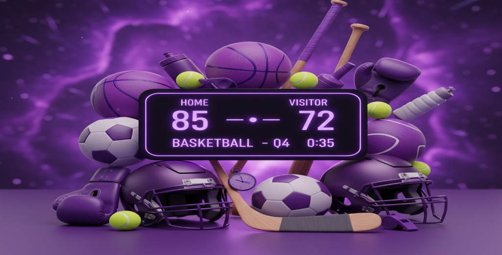 resized cropped a sports score banner along